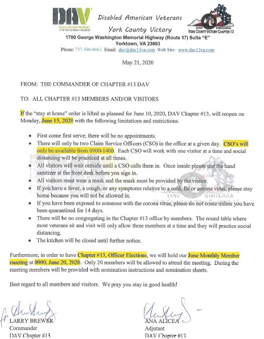 Disabled American Veterans Chapter 13 TO THE MEN AND WOMEN WHO SERVED